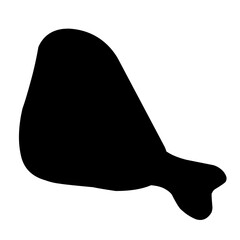 Silhouette of Fried Chicken Thighs