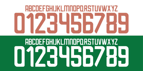 font vector team 2023 kit sport style font. football style font with lines. Algeria font. sports style letters and numbers for soccer team. HOME AWAY