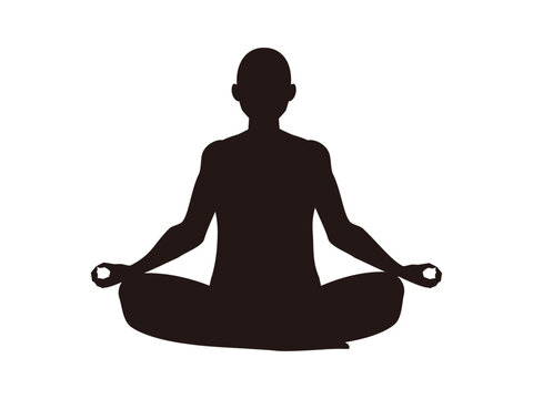 recommend clip art: 瞑想をしている男性のシルエット