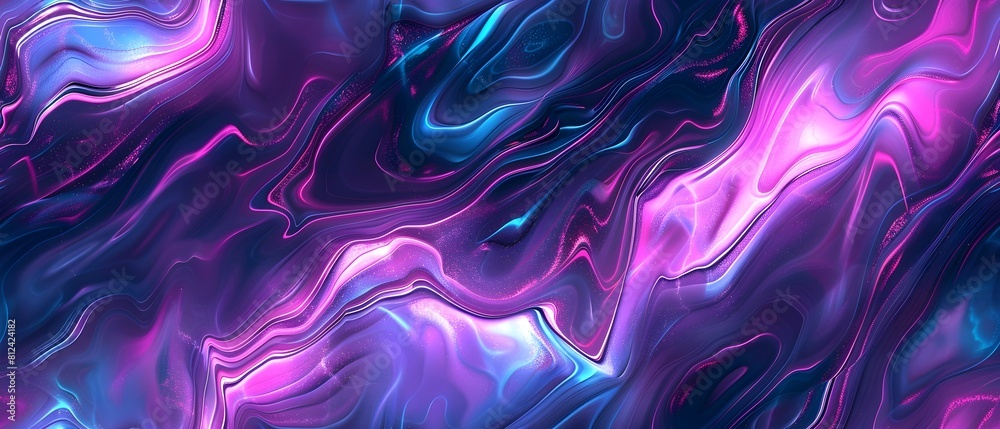 Poster abstract neon marble texture background with smooth wavy lines, elegant and modern design. seamless 
