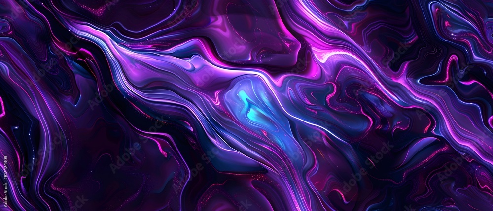 Poster abstract neon marble texture background with smooth wavy lines, elegant and modern design. seamless 