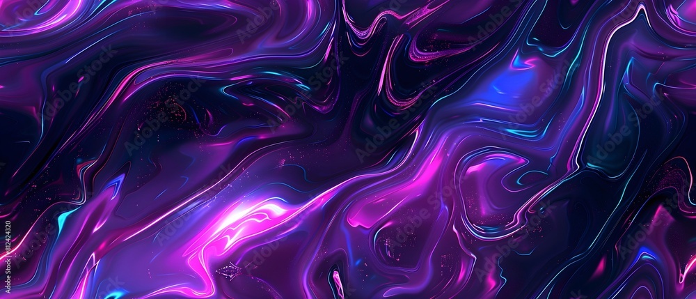 Poster abstract neon marble texture background with smooth wavy lines, elegant and modern design. seamless 