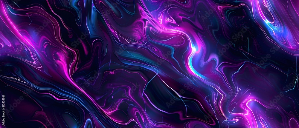 Poster abstract neon marble texture background with smooth wavy lines, elegant and modern design. seamless 
