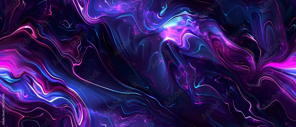 Poster abstract neon marble texture background with smooth wavy lines, elegant and modern design. seamless 