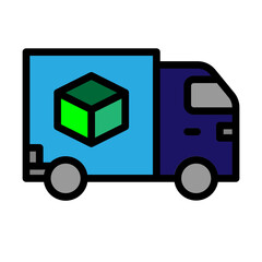 Logistics Line Filled Icon Design