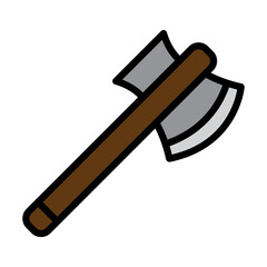 Axe Filled Line Icon Design