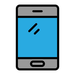 Phone Line Filled Icon Design