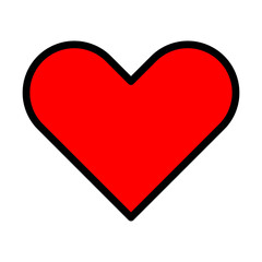 Heart Line Filled Icon Design