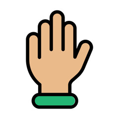 Hand Line Filled Icon Design