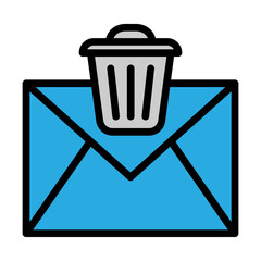 Junk Line Filled Icon Design