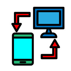 Remote Access Line Filled Icon Design