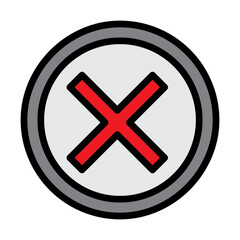 cross Filled Line Icon Design