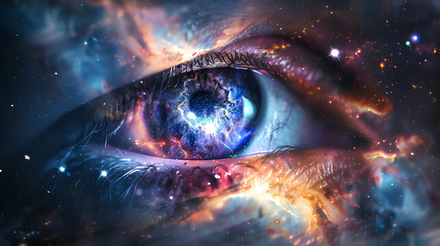 open eye in the cosmos