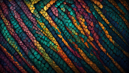 Abstract Background With Colorful Snake Scale Theme