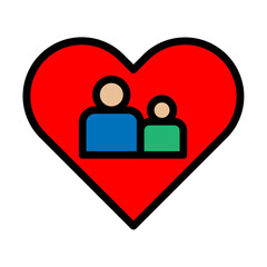 Giving Circle Filled Line Icon Design