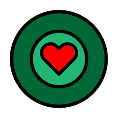 Donation Stamp Filled Line Icon Design