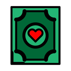 Charity Poster Filled Line Icon Design