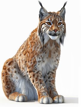 recommend clip art: Captivating Lynx 3D Render Clipart for Nature-themed Projects