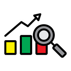 Research Filled Line Icon Design