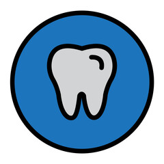 Tooth Filled Line Icon Design
