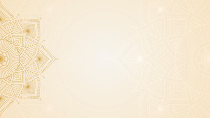 Simple Luxury Radiant Gold Background Decorated With Golden Petal Mandala Art Texture Design
