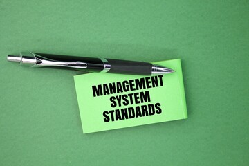 colored pen and paper with the word management system standards or MSS