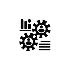 Obraz premium Operations management icon. Solid icon collection.