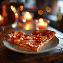 A heart-shaped pizza, perfect for a romantic dinner. valentine's day.
