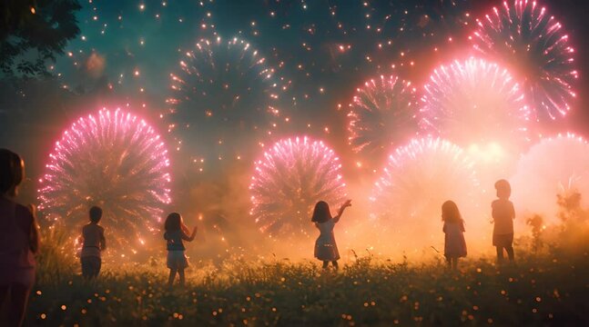 fireworks in the sky
