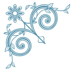 アンティークなフレームが作れるコーナー(角)。4つ並べてフレームが作れます。ベクター素材