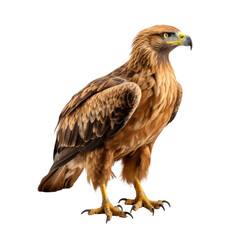 The golden eagle on a transparent background.	