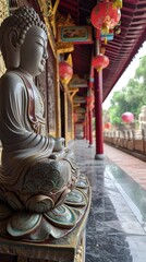 Fototapeta premium The Exterior of Buddha Temple