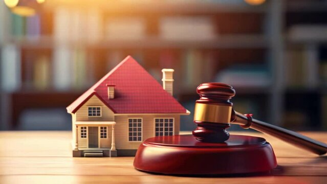 A judge auction and real estate concept. Real estate law.