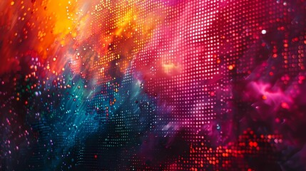 Create a seamless loop animation of a colorful, abstract, retro, VHS-style background