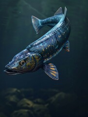 Fototapeta premium Mighty Pike Predator 3D Illustration 