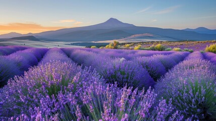 the beauty of the lavender fields road as you wander through rows of flowers, surrounded by the...