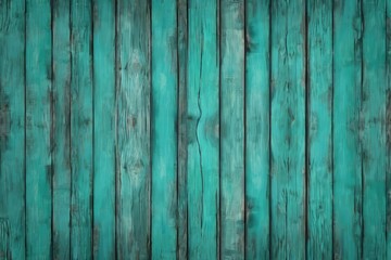 Old vintage teal and blue shabby wooden background texture. Rustic wooden horizontal banner and wallpaper