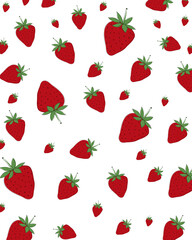 seamless pattern with strawberries