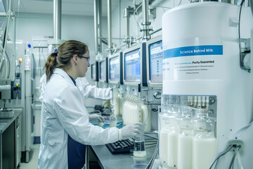 Advanced Milk Quality Analysis in a High-Tech Laboratory