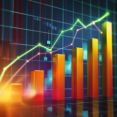 Fototapeta premium business graph in generative AI