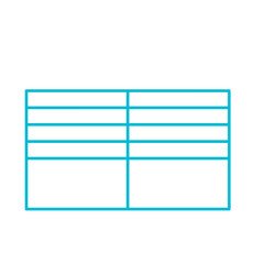 Simple accordion style data table layout template,vector