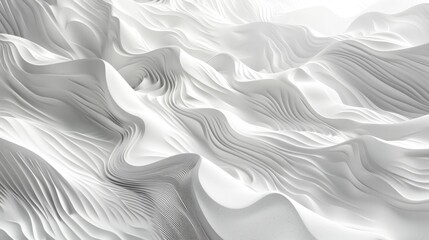 Obraz premium Abstract White Background With Wavy Lines