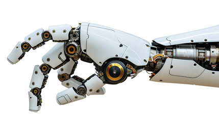 A robot hand isolated on transparent background