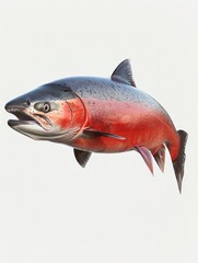 Dynamic Jumping Salmon 3D Clipart





