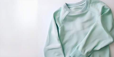 Cool Mint Green Sweatshirt Isolated for Design. 
Mint Green Sweatshirt Fashion Isolated on White