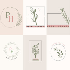 Boho or Botanical logo design