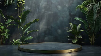 Platform for presenting fresh backgrounds, copy space. Space for textGenerative AI.新鮮な背景を提示するためのプラットフォーム,コピースペース。テキスト用スペースGenerative AI