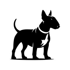 Bull Terrier Vector Silhouette- Bull Terrier Illustration- Minimalist Bull Terrier Vector.