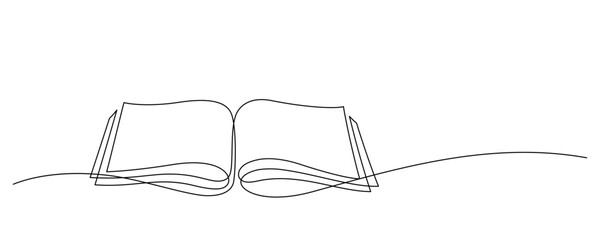 book opening page one line drawing minimalism education