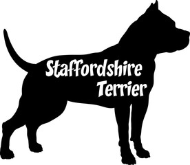  American Staffordshire Terrier Dog silhouette dog breeds logo dog monogram vector